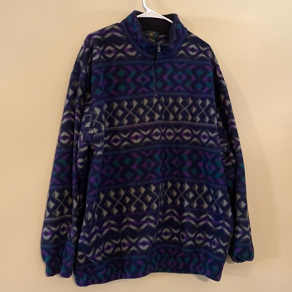 Club Room Vintage Fleece Quarter Zip Jacket - Picture 1 of 10